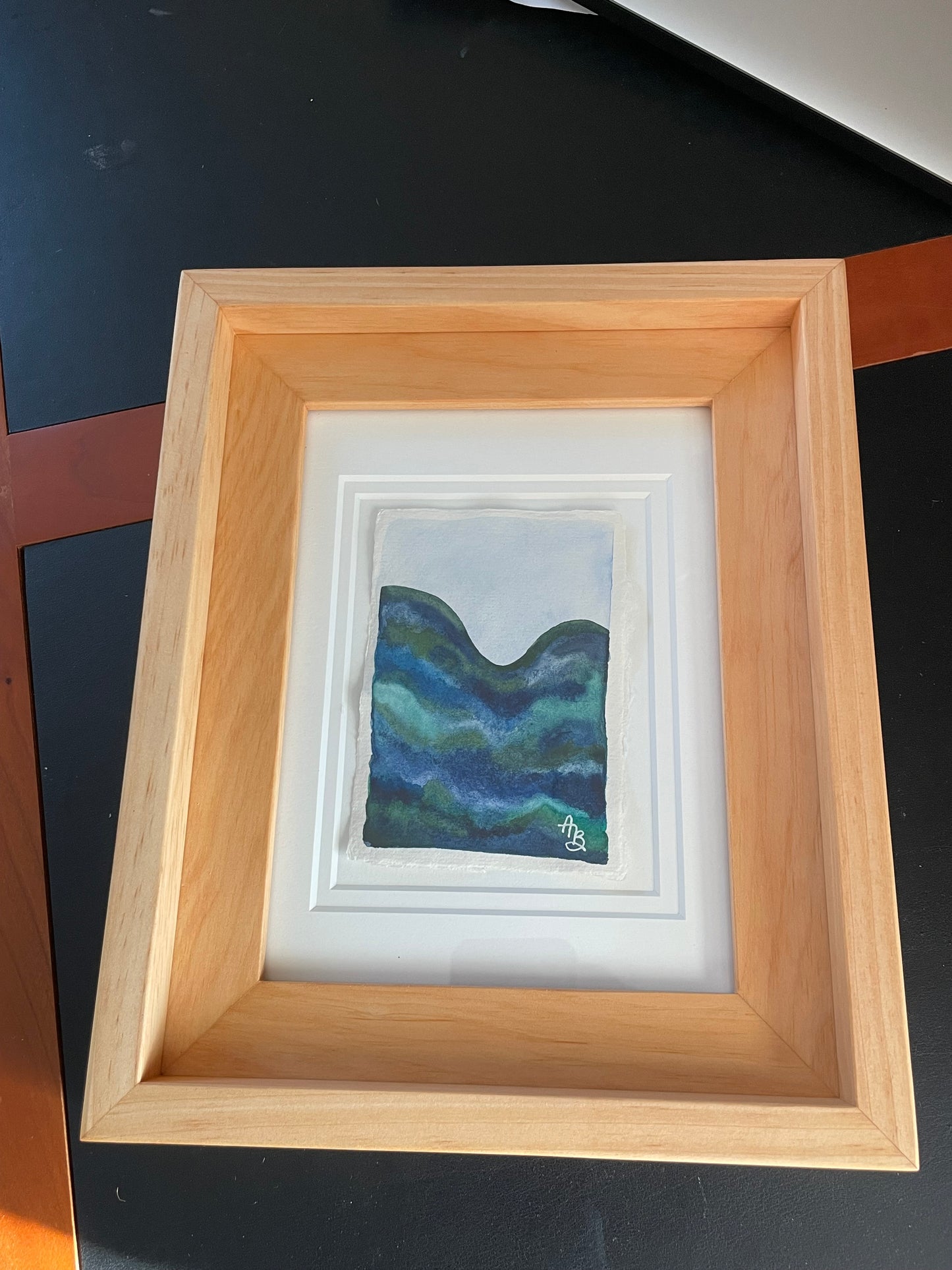 “Rise and Fall” framed original painting
