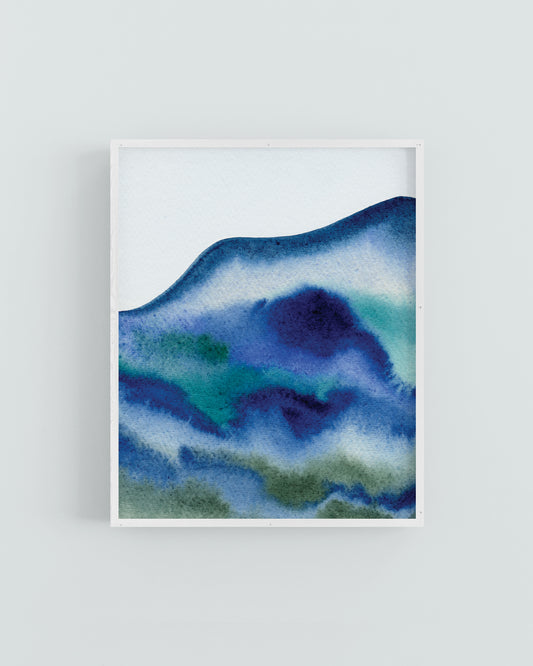 "Mermaid Wave" Watercolor Print