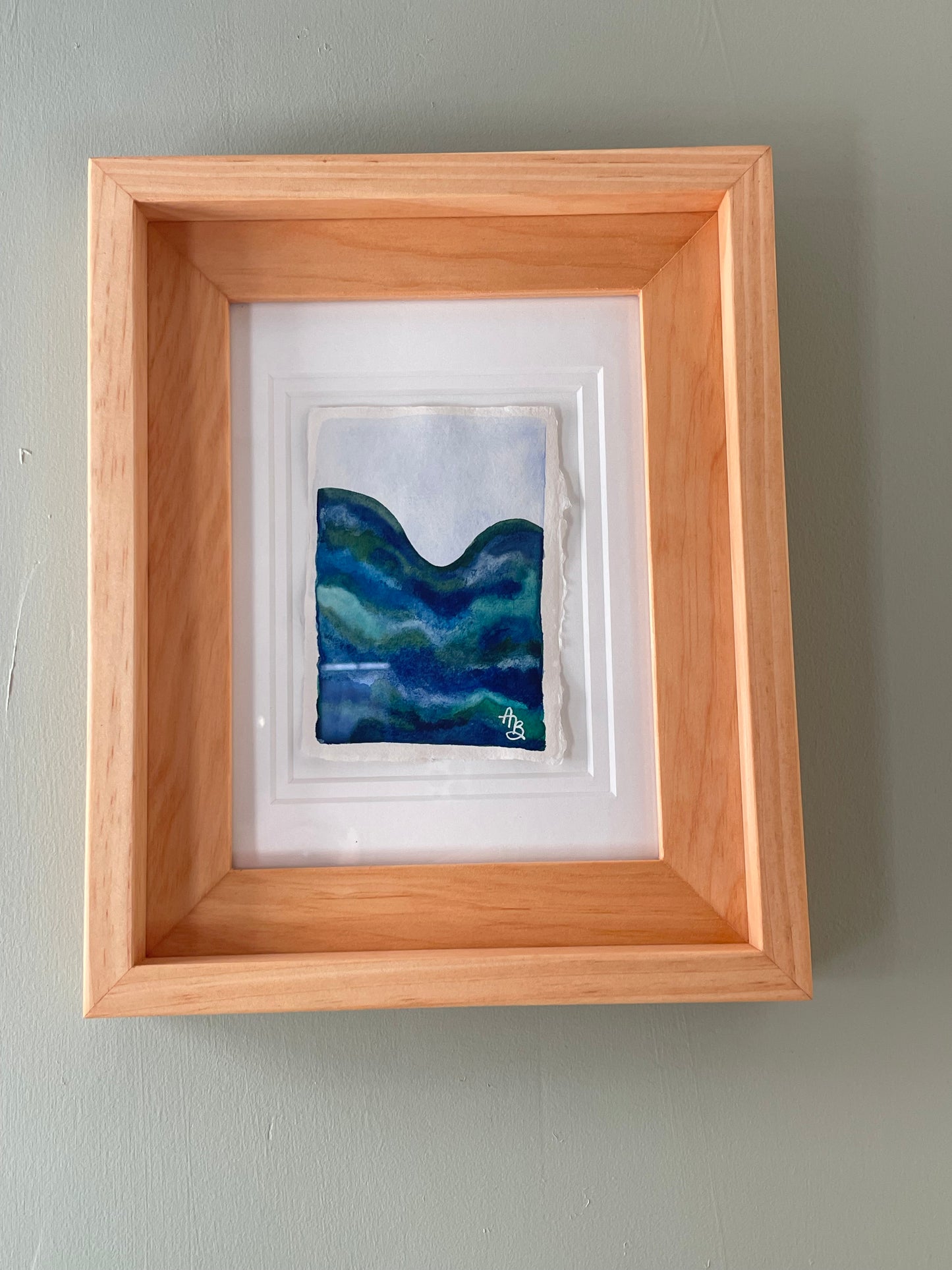 “Rise and Fall” framed original painting