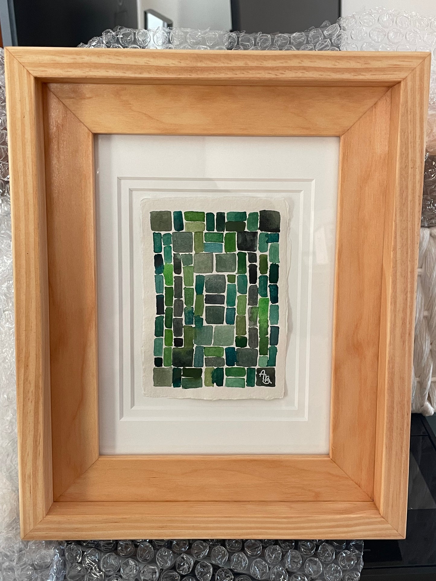 “Mossy Bricks” Framed Original Painting