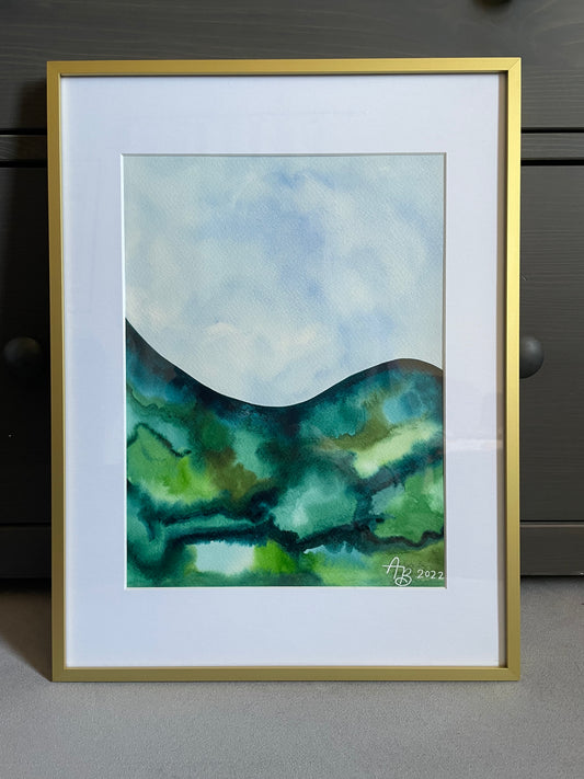 "New Hills" Framed Original Painting