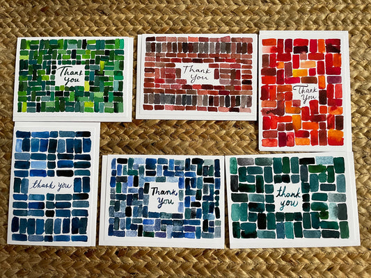 Bricks Thank You Cards (6 pack)
