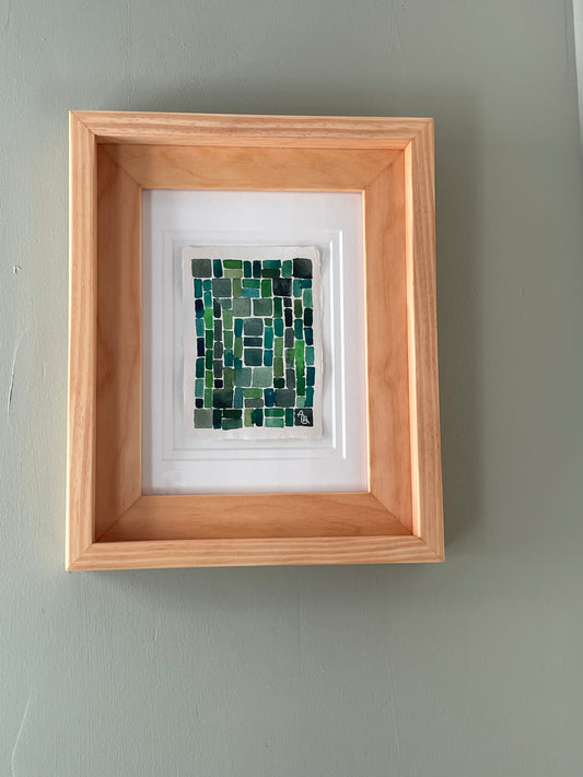 “Mossy Bricks” Framed Original Painting