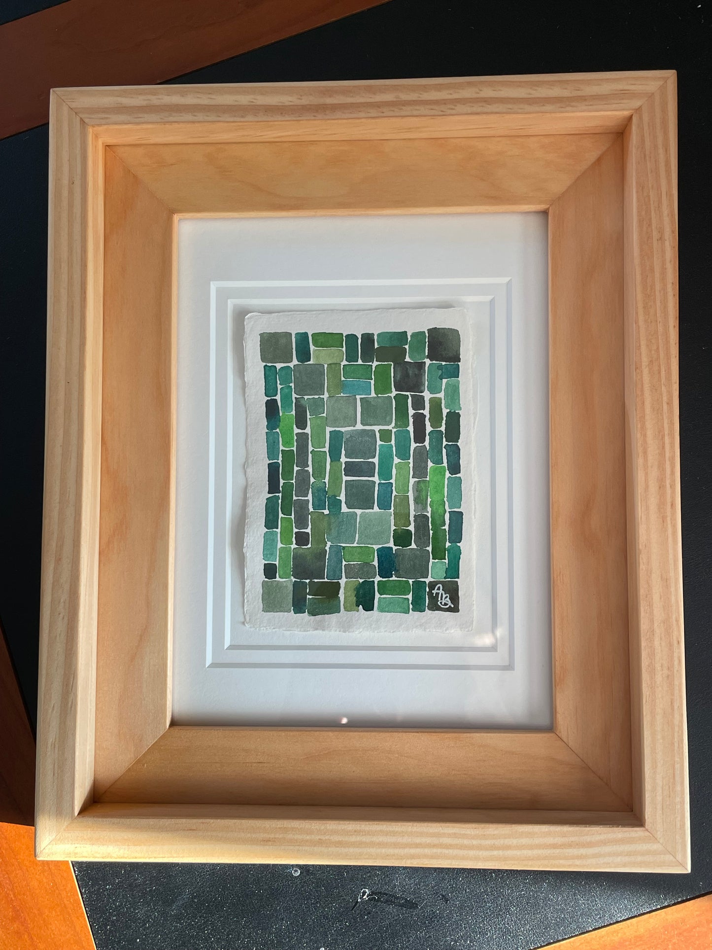 “Mossy Bricks” Framed Original Painting