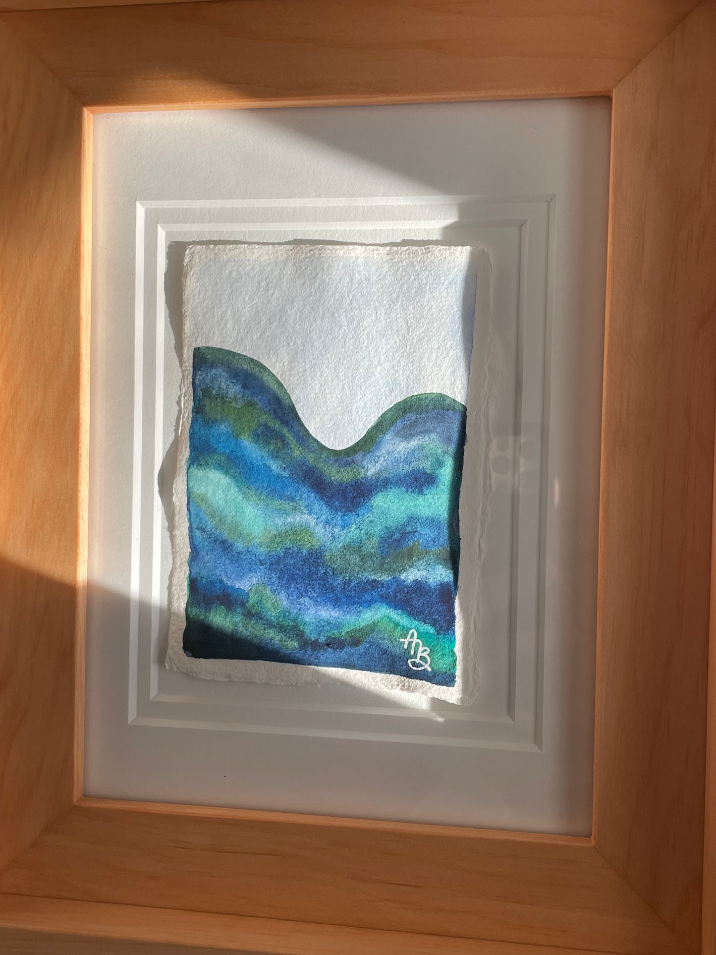“Rise and Fall” framed original painting