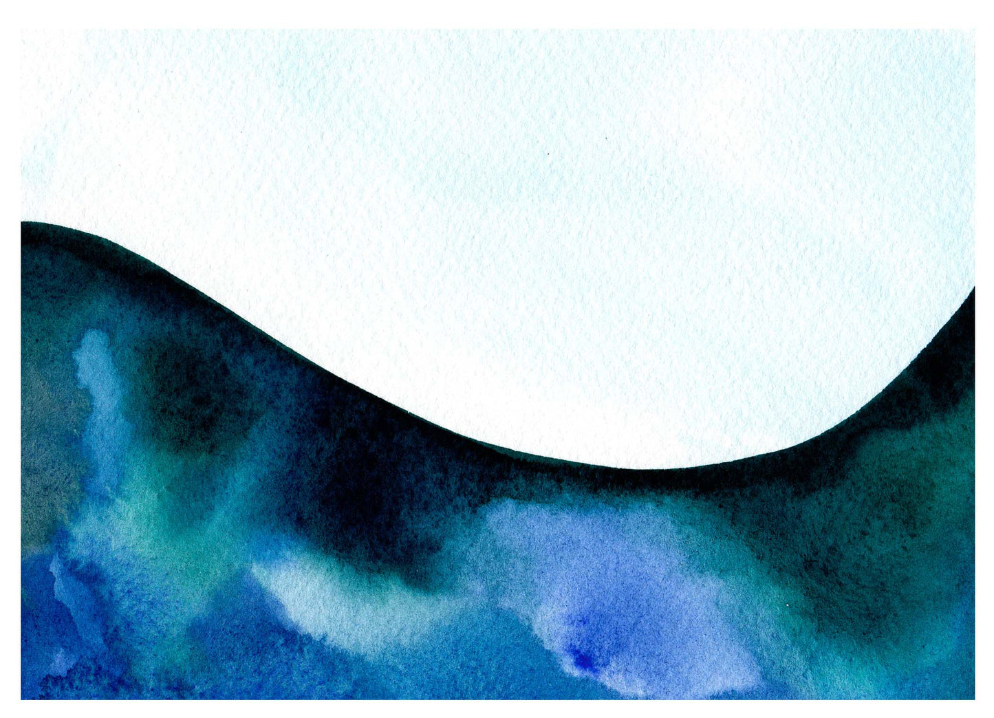 Turquoise wave greeting card (single)