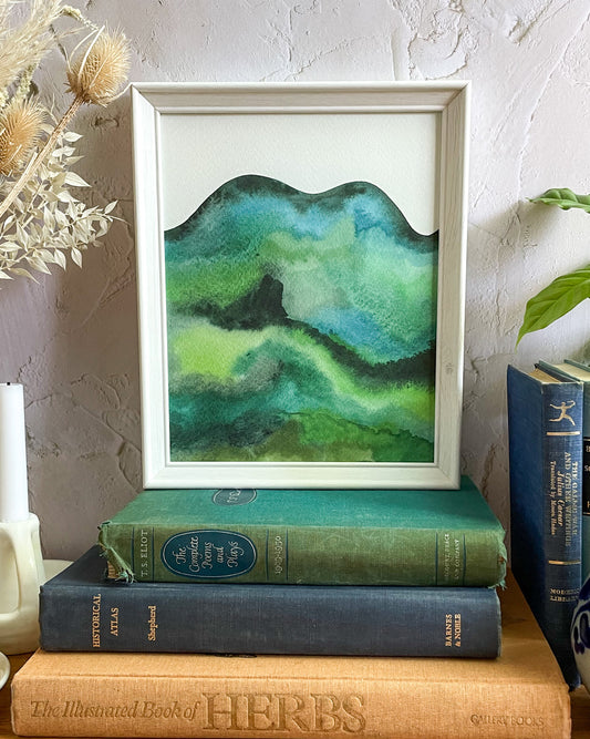 "Emerald Hills 2" Watercolor Print