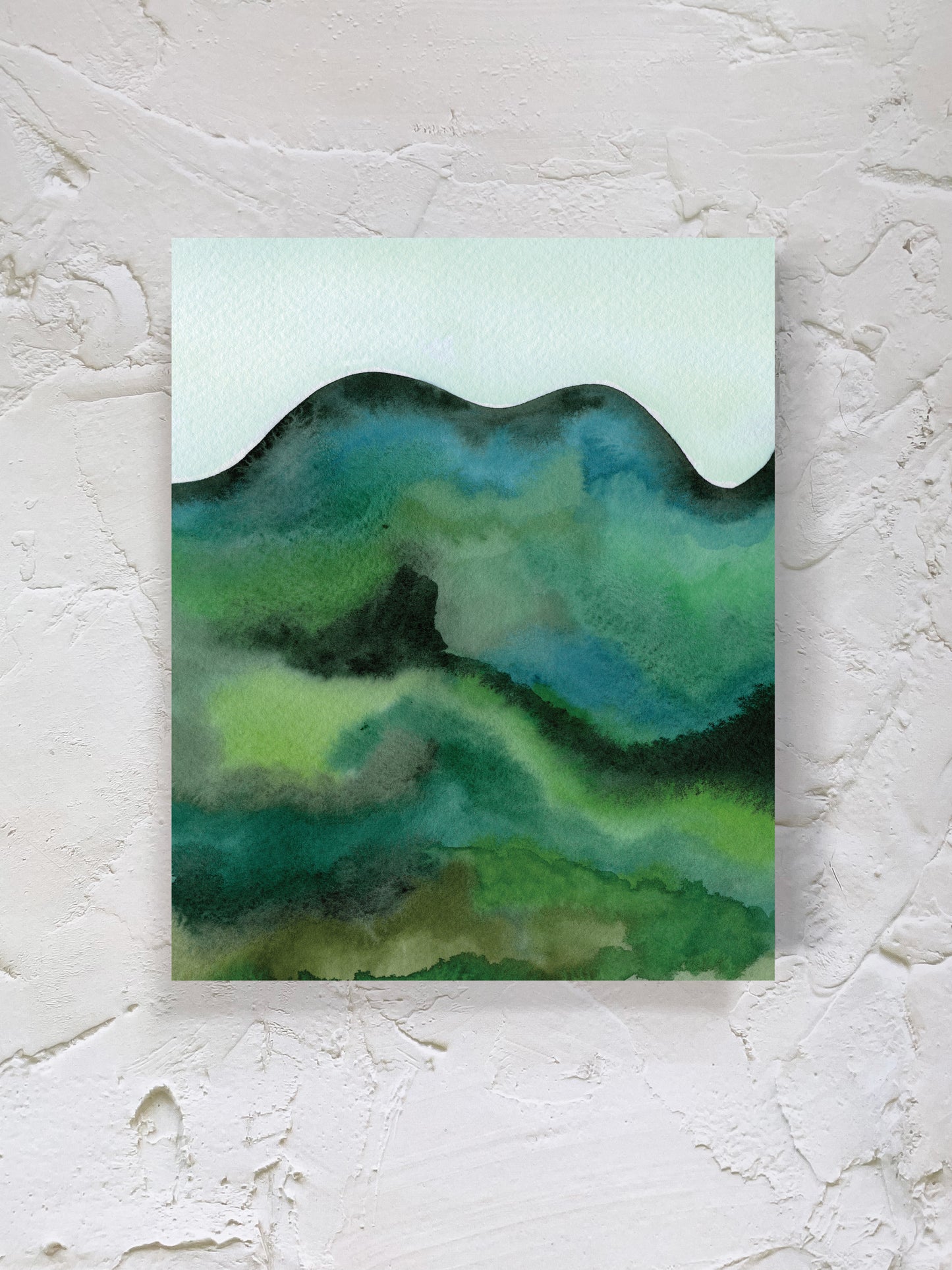 "Emerald Hills 2" Watercolor Print