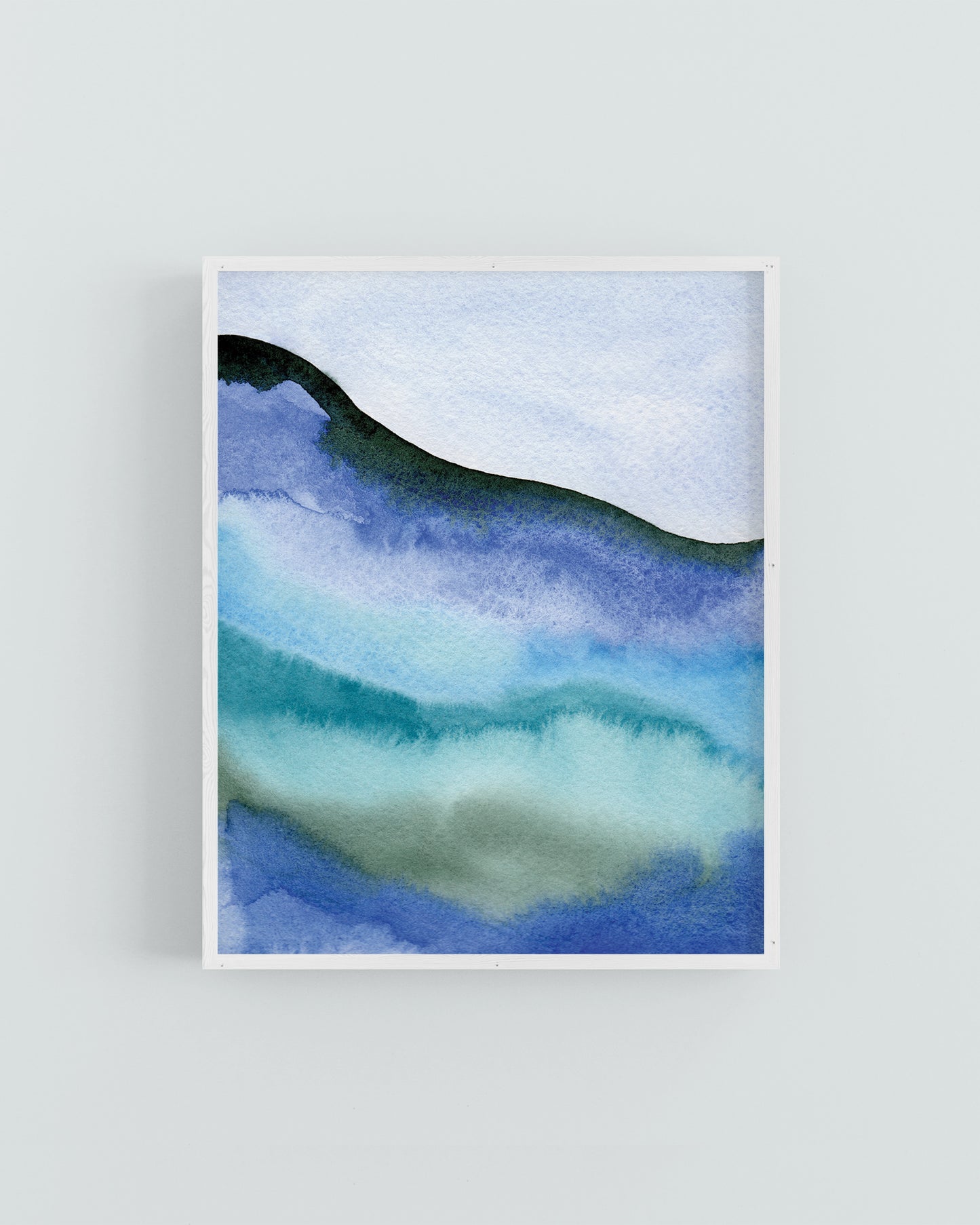 "Ocean Currents 1" Watercolor Print