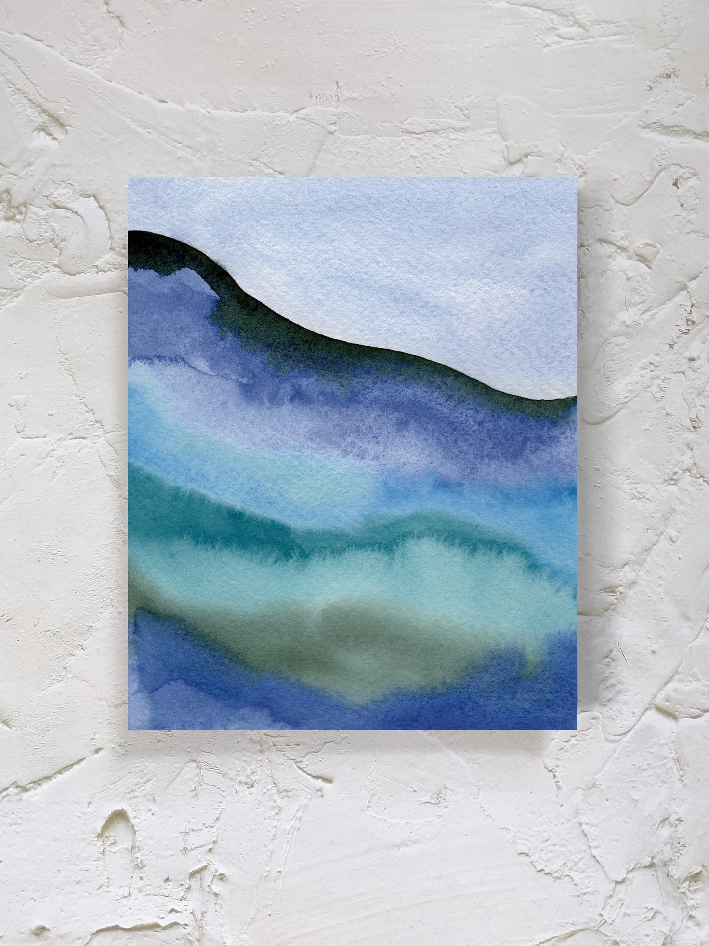 "Ocean Currents 1" Watercolor Print