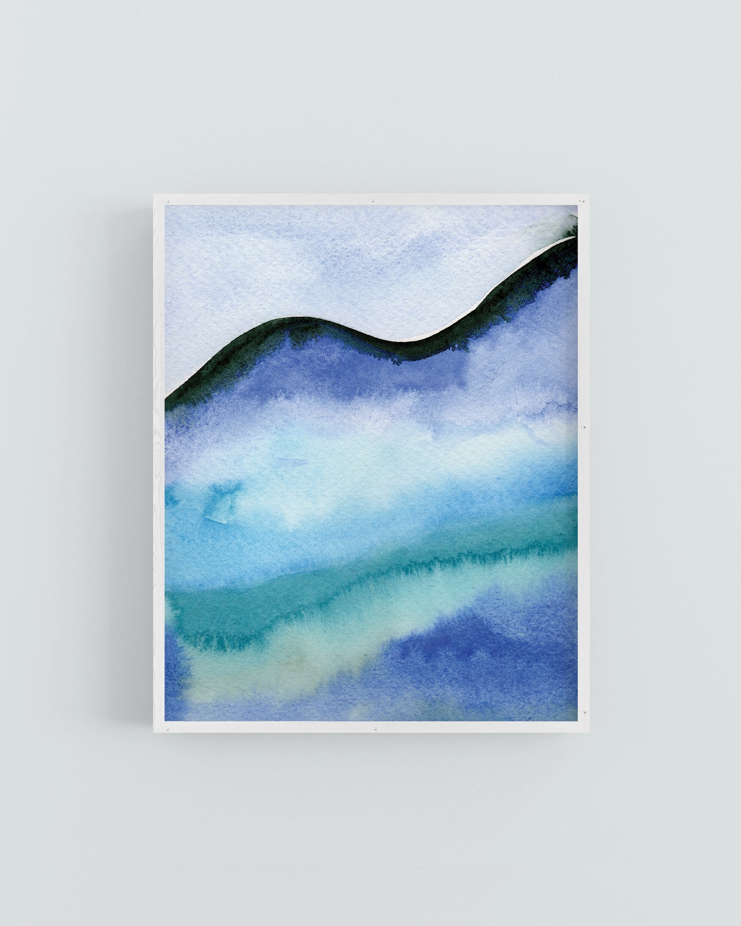 "Ocean Currents 2" Watercolor Print