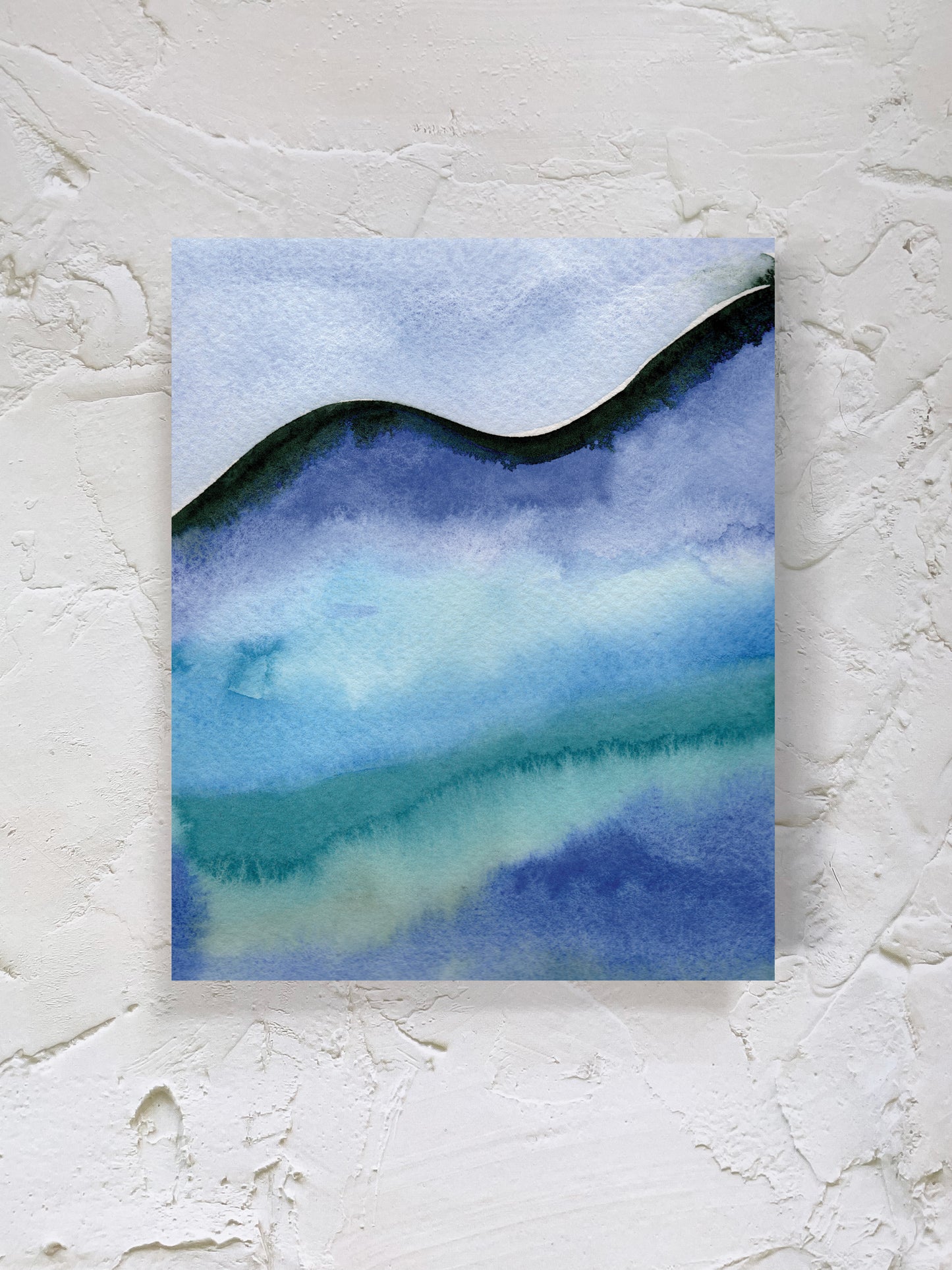 "Ocean Currents 2" Watercolor Print