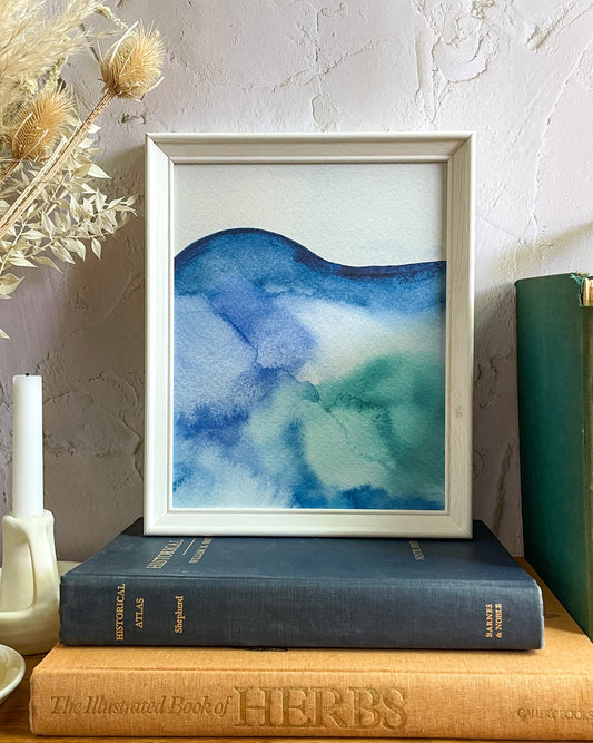 "Ocean Currents 3" Watercolor Print