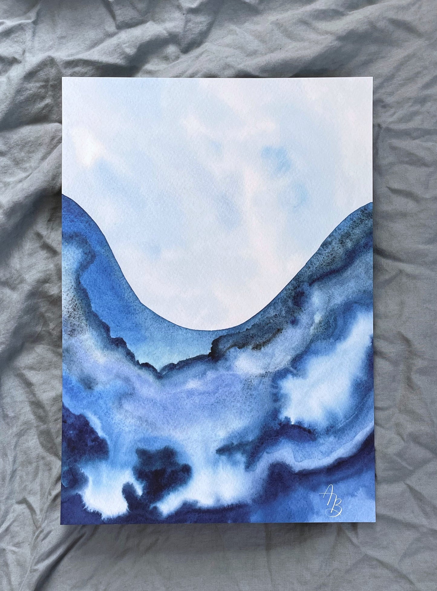 "Sapphire Seas" Watercolor Print