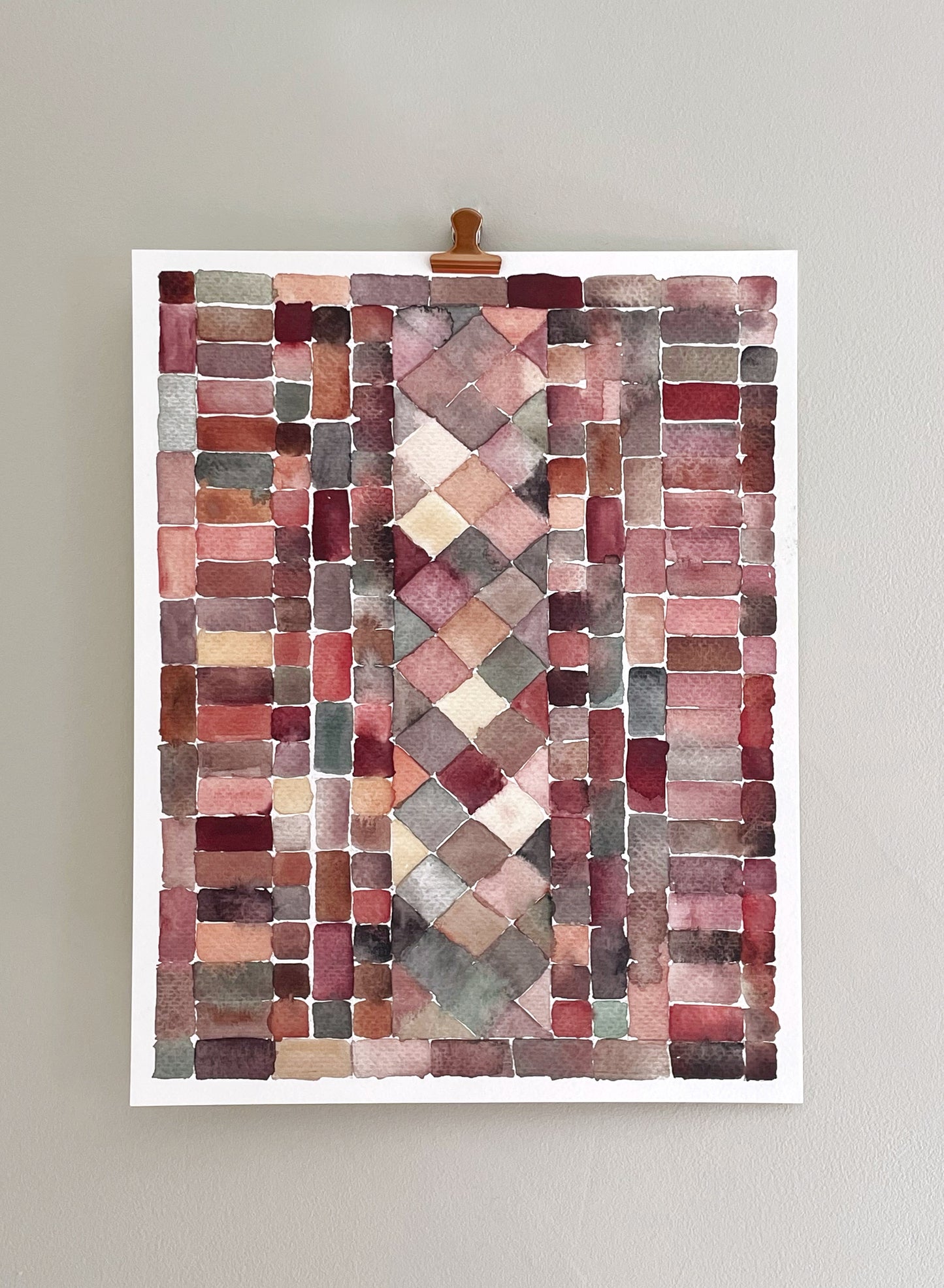 "Warm Bricks" Watercolor Print