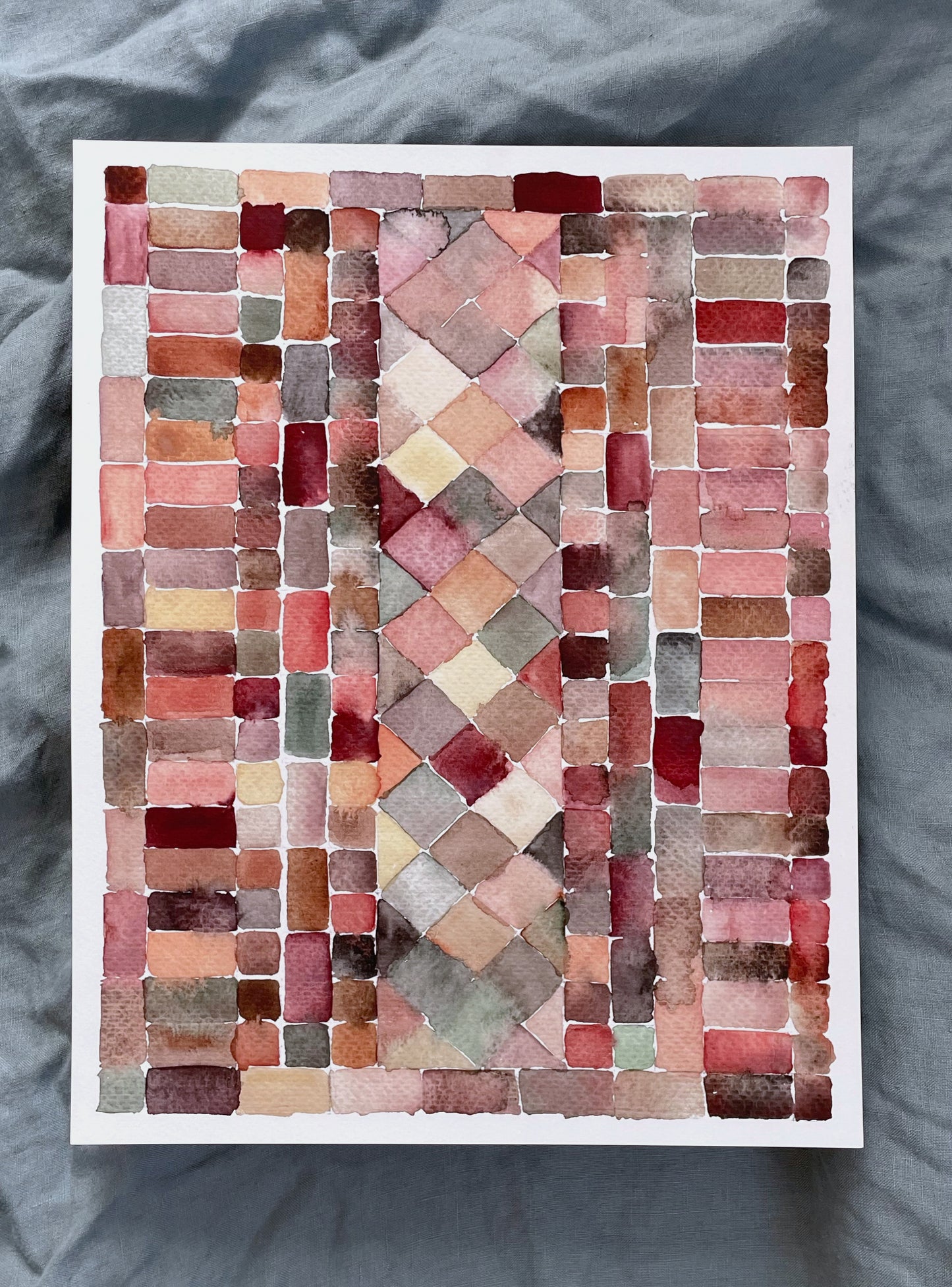 "Warm Bricks" Watercolor Print