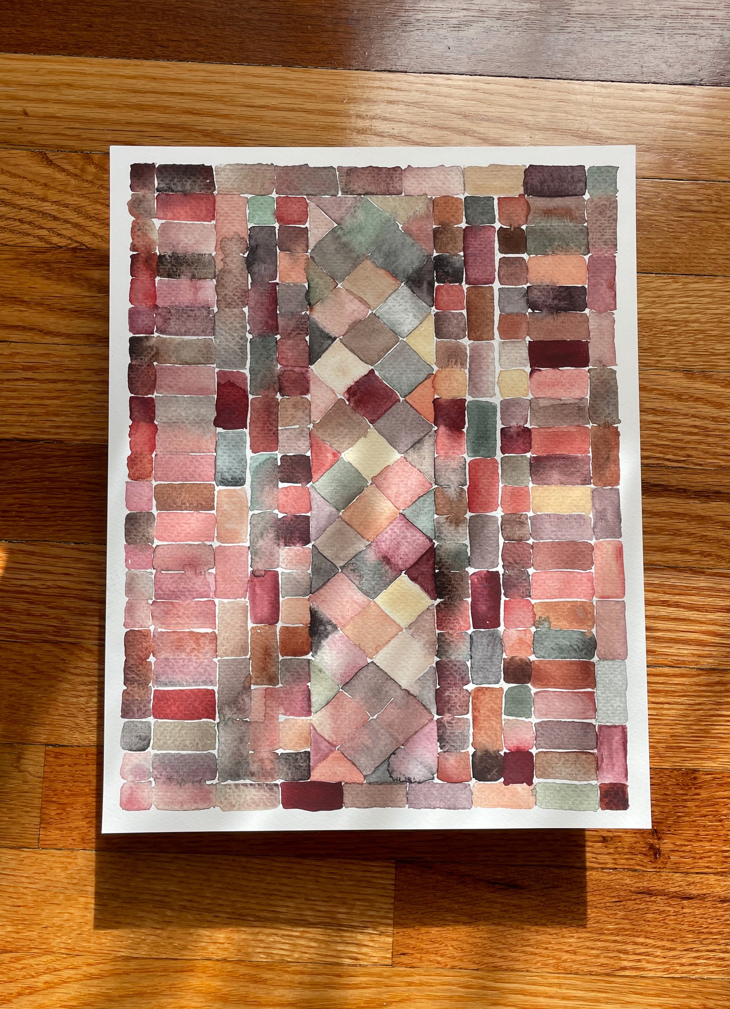 "Warm Bricks" Watercolor Print