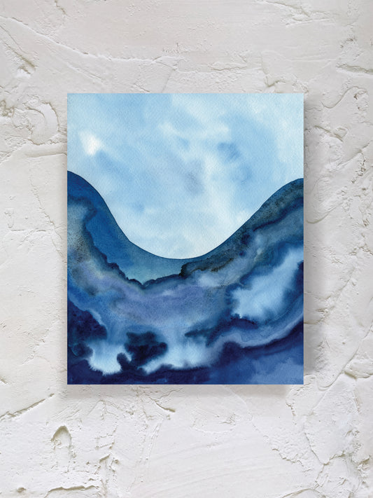 "Sapphire Seas" Watercolor Print